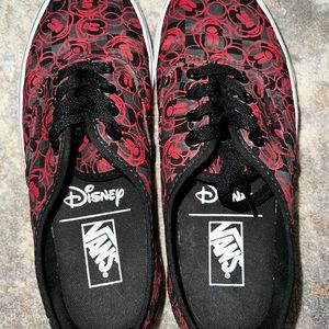 Disney vans mickey black and red checkered RARE